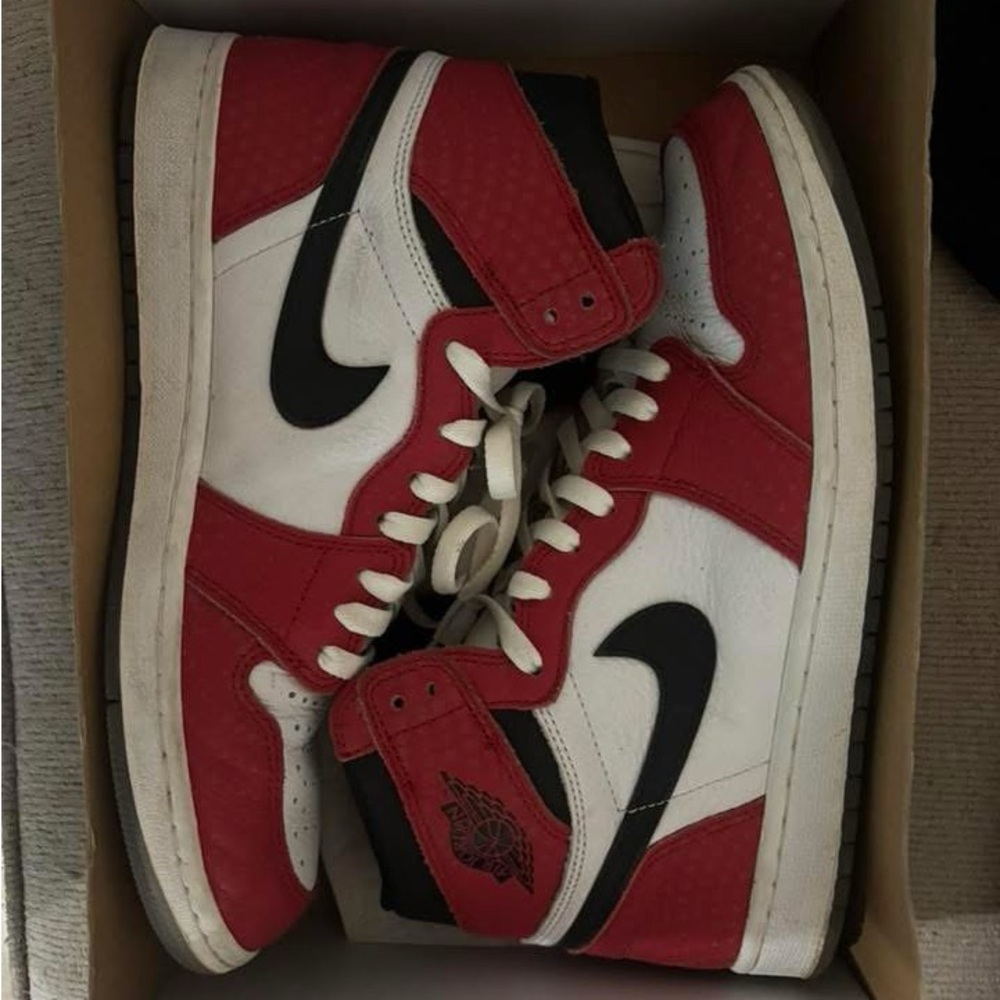 Nike Red and White air Jordan High-Top Sneakers